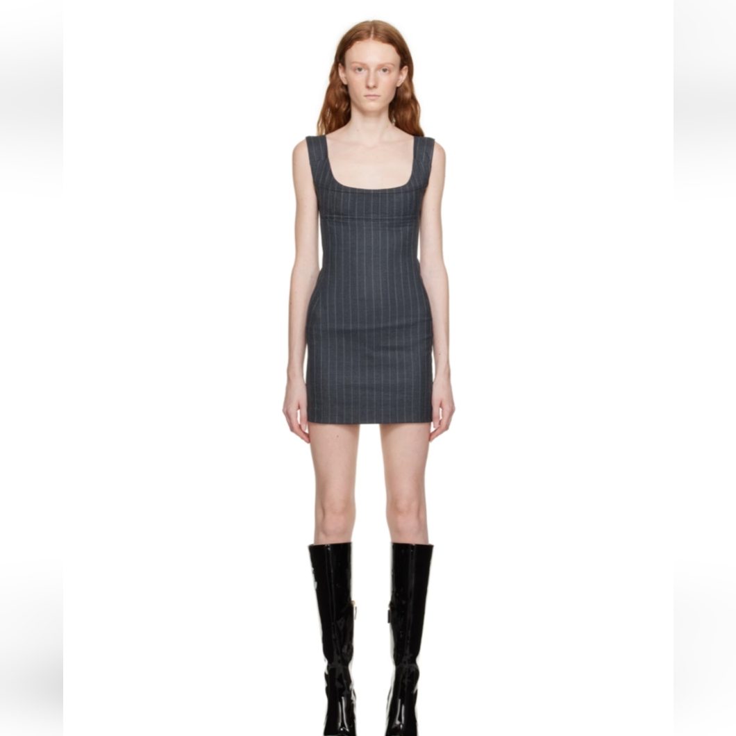 Miaou Gray Vivi Mini Dress